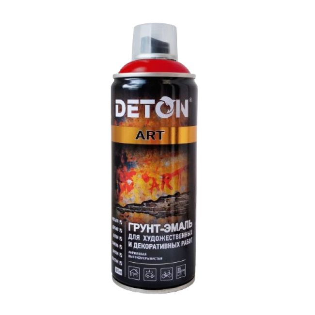 DETON ART - Праймер эмаль - Қою қызыл - Аэрозоль, 520 мл DTN-A70675 – Астраханда сатып алу | Deton | carpaint.kz