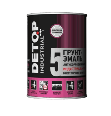RAL-6037 DETOP №5 - Industrial anti-corrosion primer-enamel - Green, 0.75l