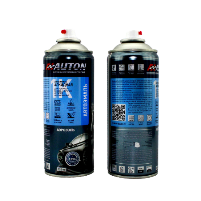 AN 202 Автокөлік эмаль Alkyd AUTON, Ақ (V), аэрозоль 520 мл ATN-A70069 – Астраханда сатып алу | Auton | carpaint.kz