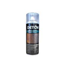 DETON SPECIAL - Грунт-эмаль молотковая - Серебристо-черная - Аэрозоль, 520 мл