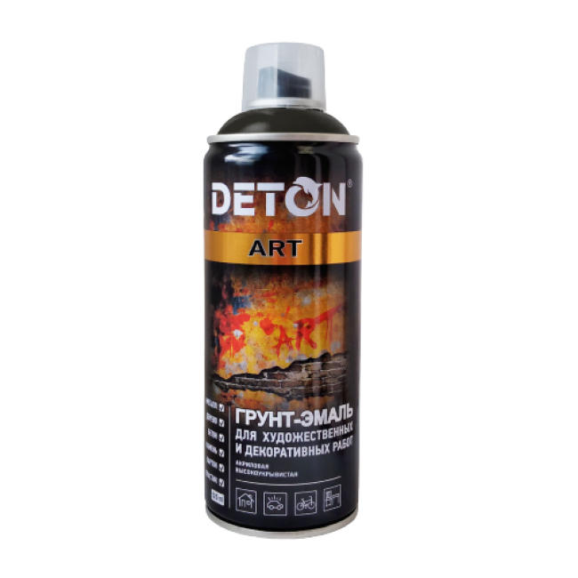 Көркем және сәндік жұмыстарға арналған праймер эмаль DETON ART, Metropolis grey, аэрозоль 520 мл DTN-A07696 – Астраханда сатып алу | Deton | carpaint.kz