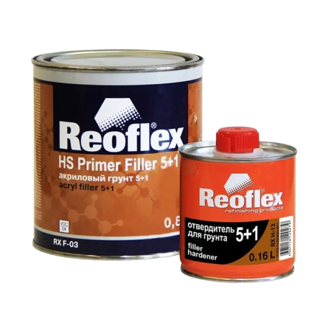 Reoflex Reoflex 2K 丙烯酸底漆 5+1 灰色 + 固化剂，2.5l + 0.5l RX F-03(G)-2500 + RX H-13-500 图片 – 阿斯特拉罕 | carpaint.kz