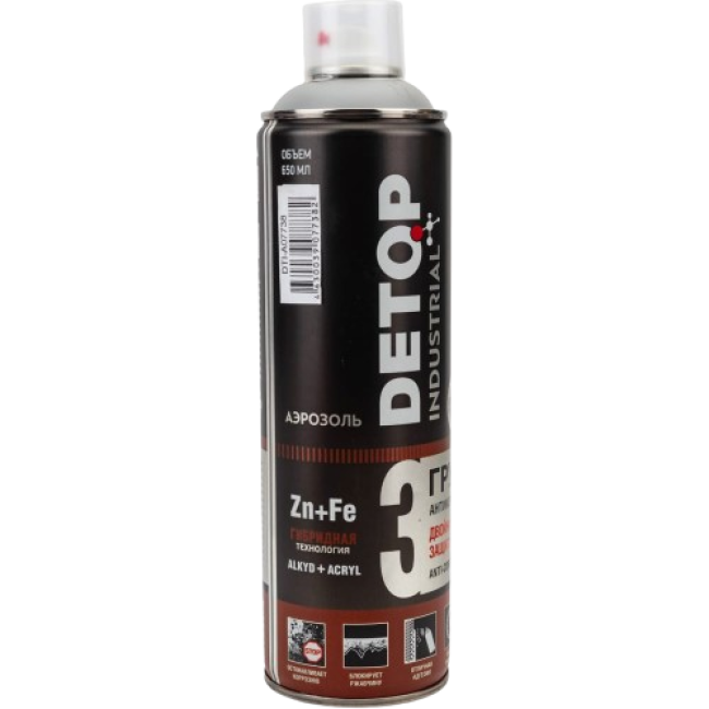 Detop RAL-7004 DETOP No. 3 - 底漆双重屏障保护 - 信号灰 - 气雾剂 DTI-A07738 图片 – 阿斯特拉罕 | carpaint.kz