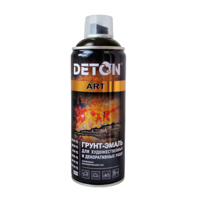 Deton DETON ART - 珐琅底漆 - 黑色光泽 - 气雾剂，520 毫升 DTN-A70688 图片 – 阿斯特拉罕 | carpaint.kz