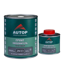 AUTOP 20/23 - 2K Acrylic Primer-Filler 3+1 - Gray, set with hardener, 1.0+0.33l